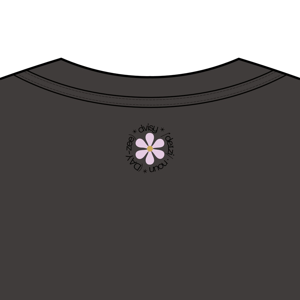 "Dvisy Bloom" Box Tee, Vintage Black (and Black)