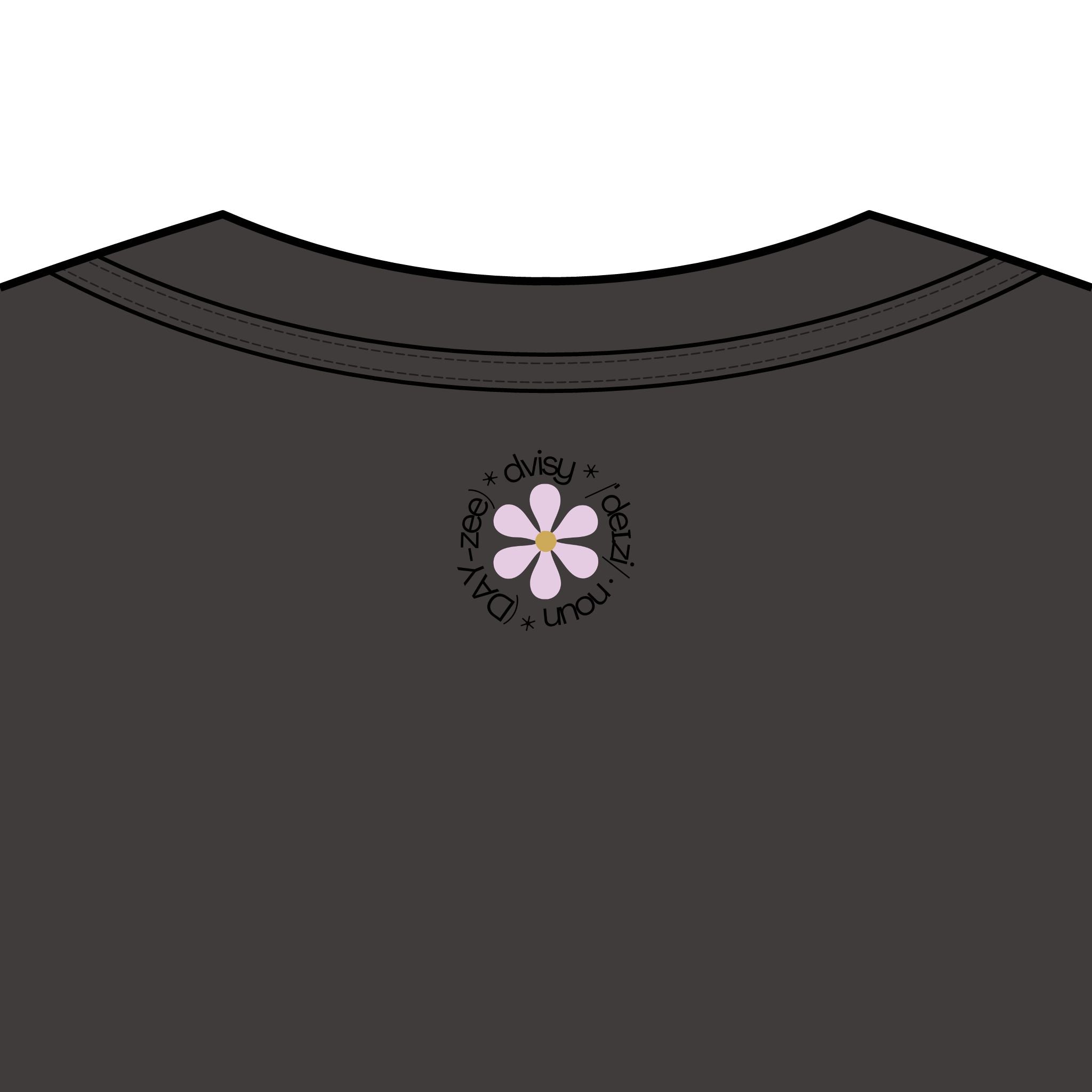 "Dvisy Bloom" Box Tee, Vintage Black (and Black)