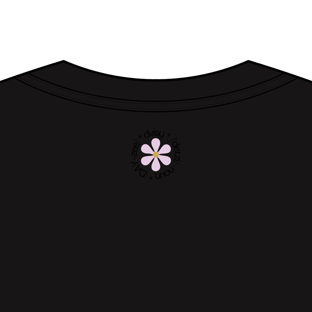 "Dvisy Bloom" Box Tee, Vintage Black (and Black)