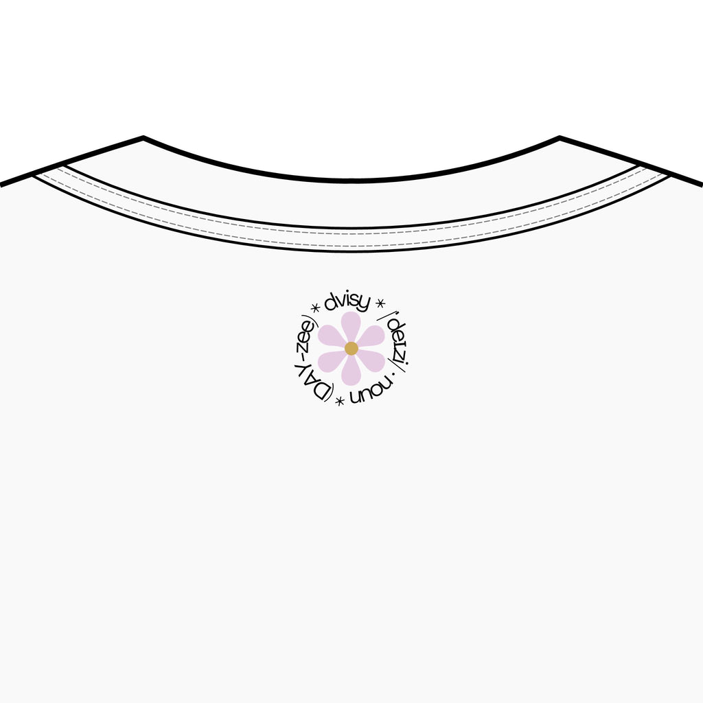 "Dvisy Bloom" Box Tee, Vintage White (and White)