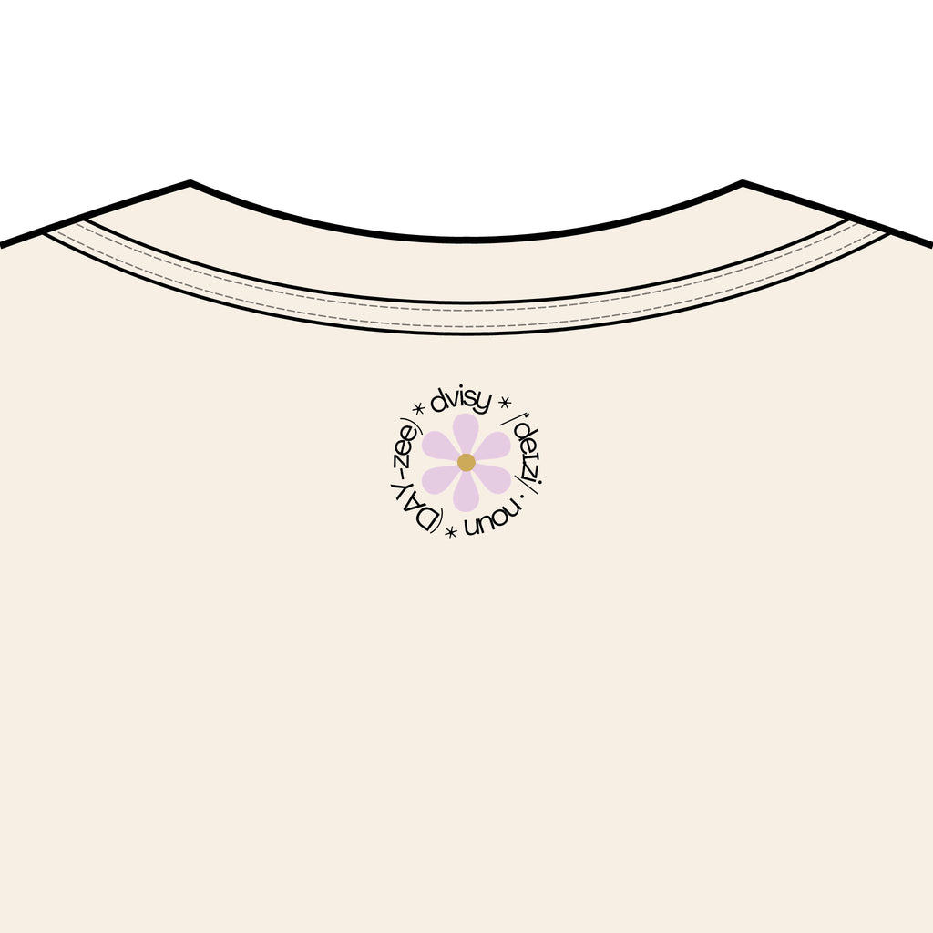 "Dvisy Bloom" Box Tee, Vintage White (and White)