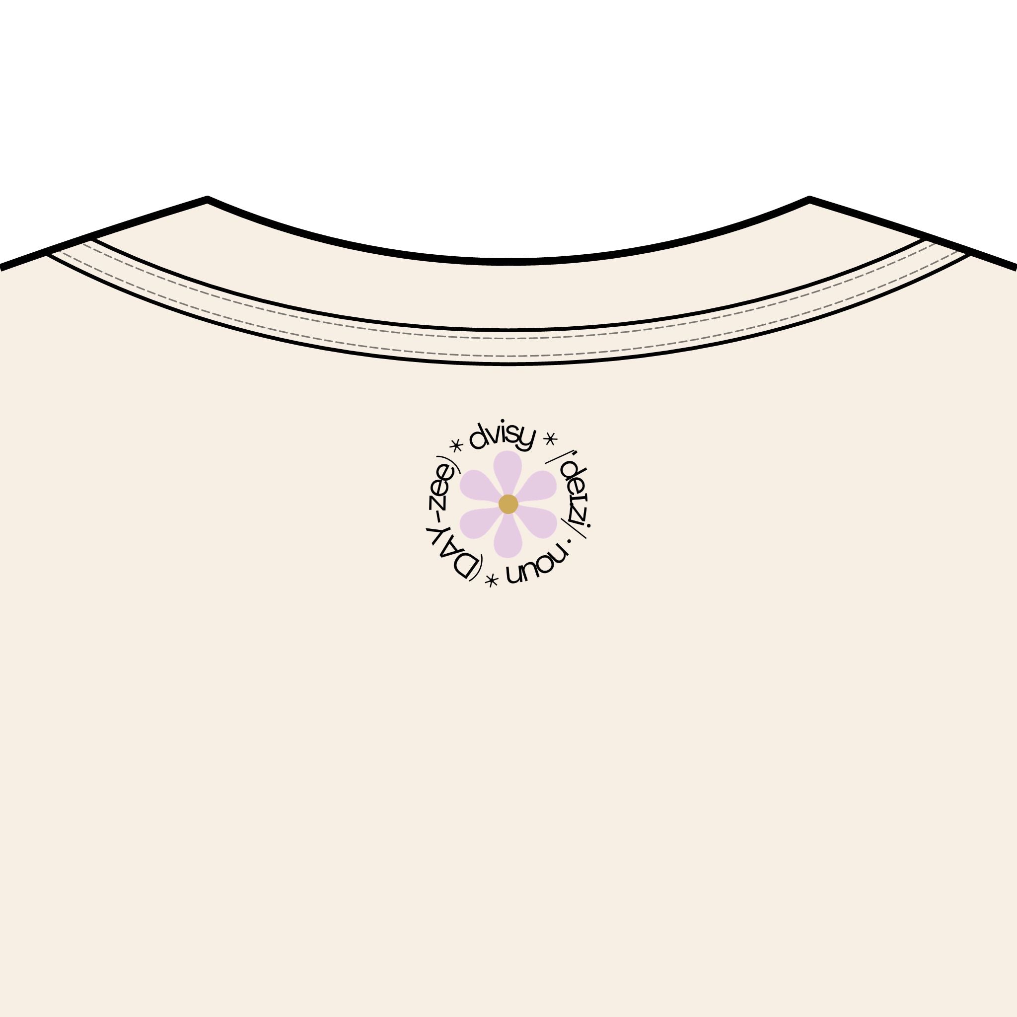 "Dvisy Bloom" Box Tee, Vintage White (and White)