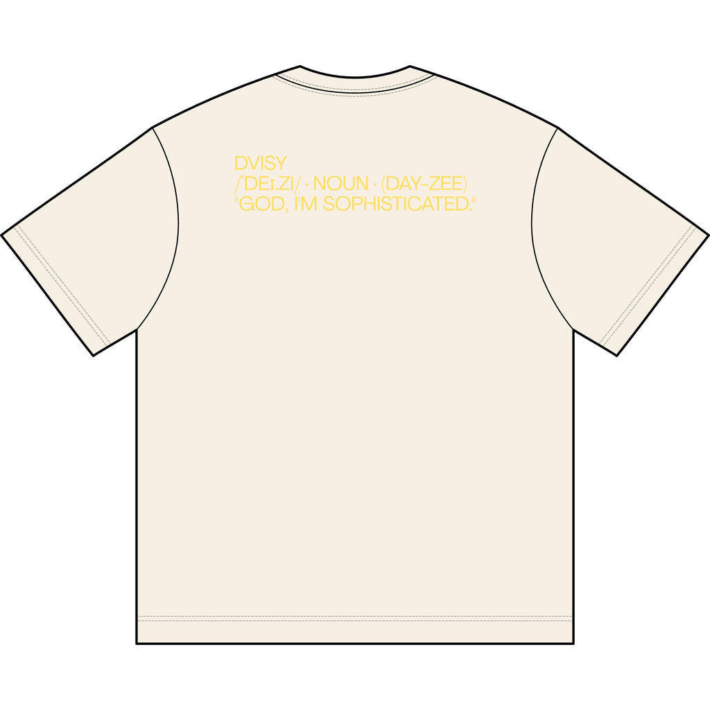 "Dvisy Bloom" Box Tee, Vintage White (and White)