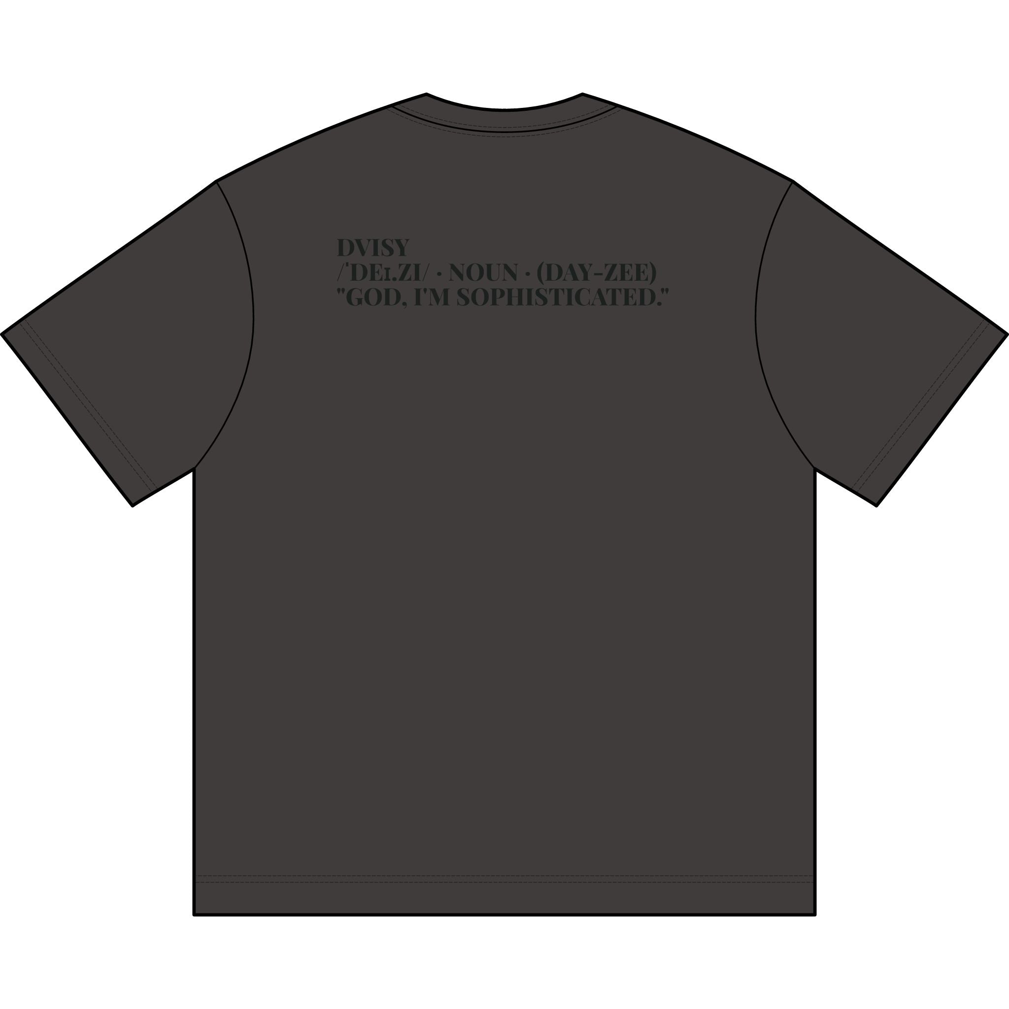 "Dvisy Bloom" Box Tee, Vintage Black (and Black)