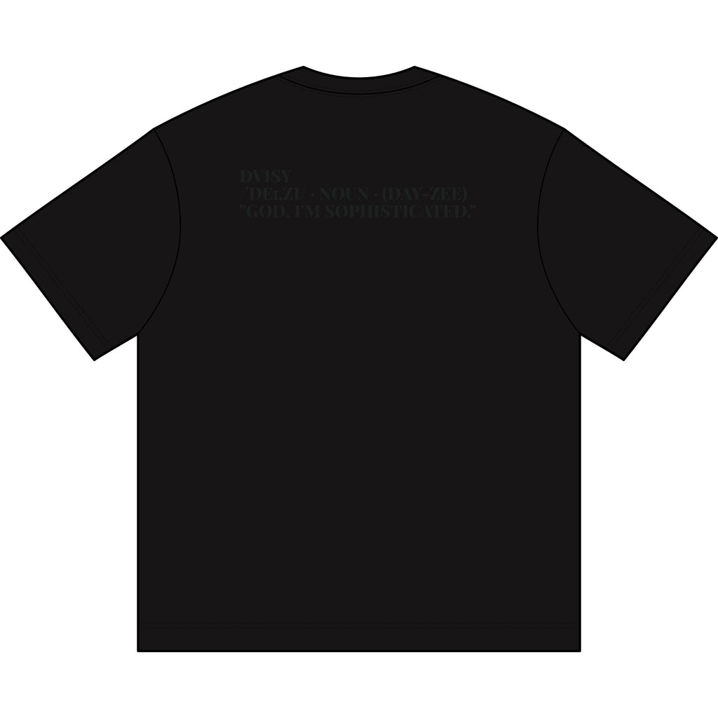 "Dvisy Bloom" Box Tee, Vintage Black (and Black)