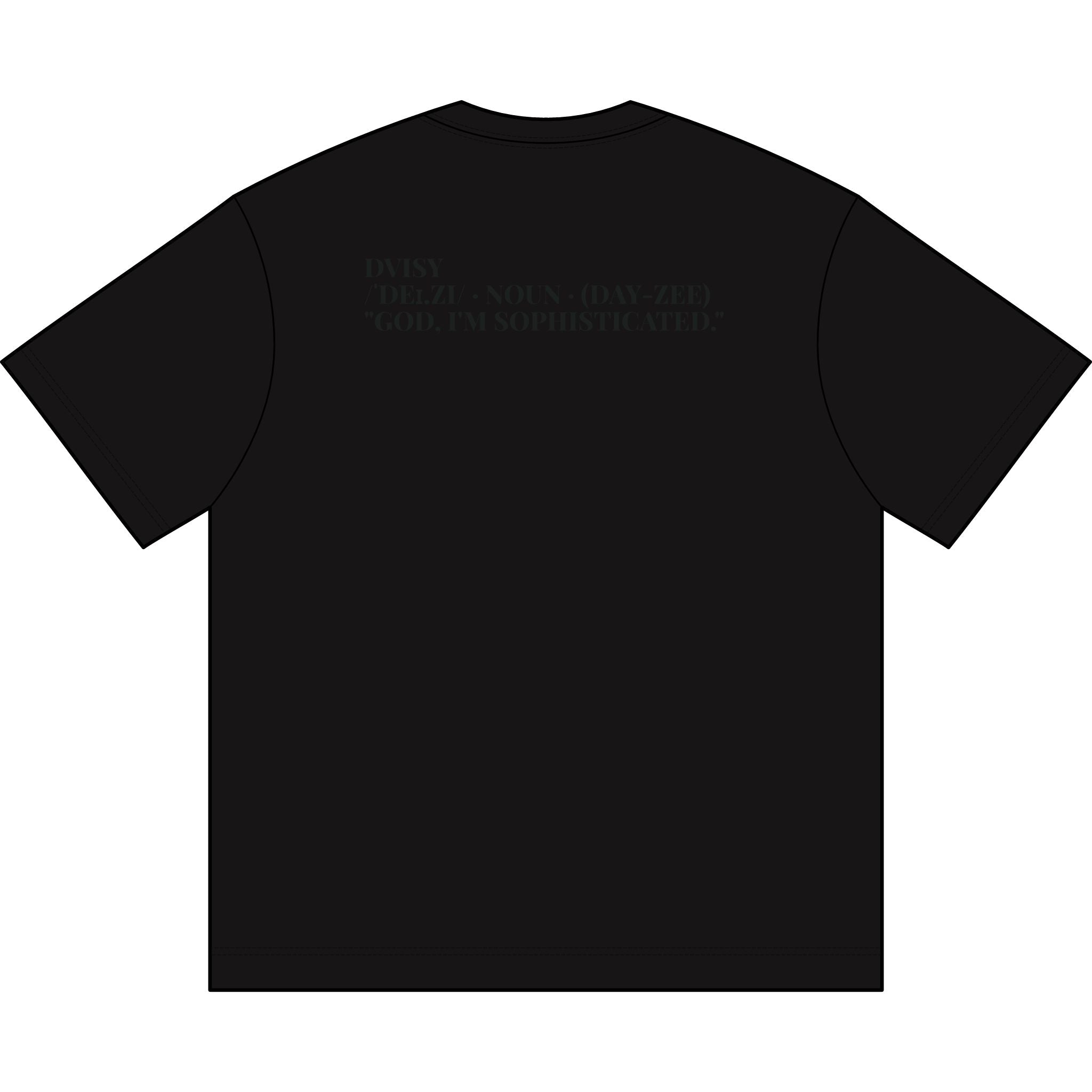 "Dvisy Bloom" Box Tee, Vintage Black (and Black)