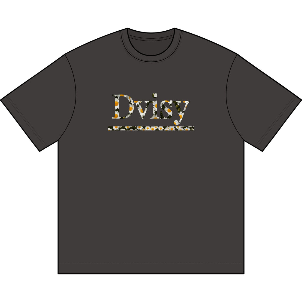 "Dvisy Bloom" Box Tee, Vintage Black (and Black)